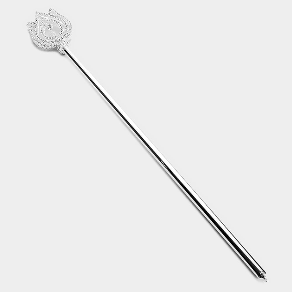 Silver Flower Tulip Pendant Crystal Scepter - Picture 2 of 2
